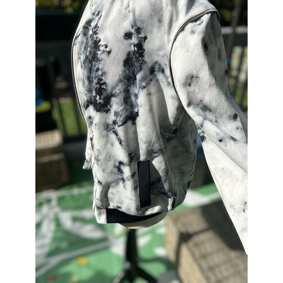 N1SQ Marble Print Zip-Up Jacket Streetwear - Picture 3 of 9